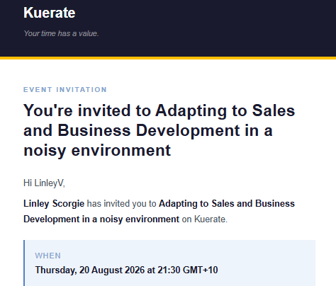 Kuerate Super Events to activate connectins at scale
